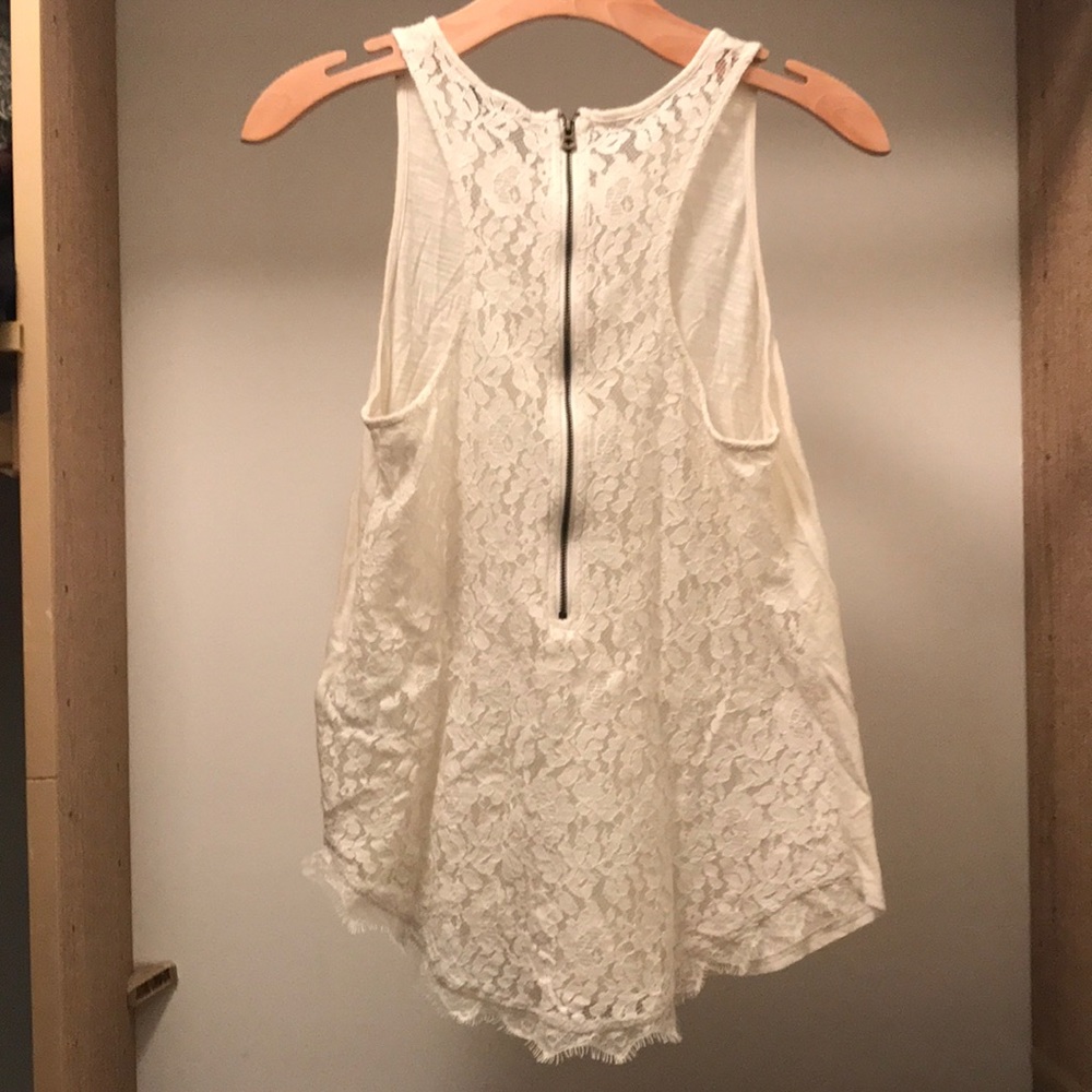 Lace back muscle tank